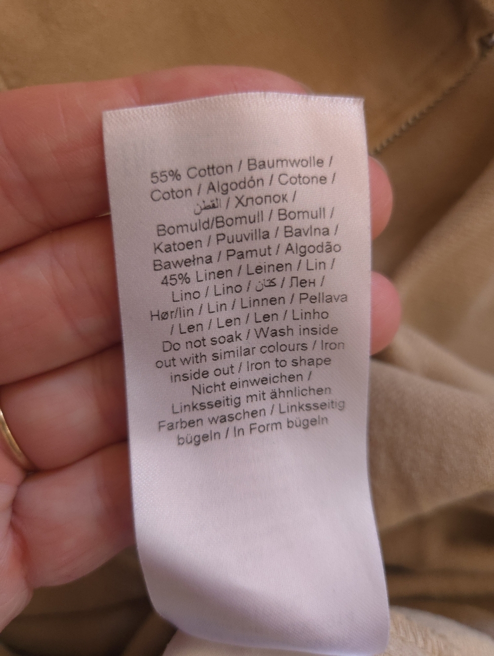Part Two Copenhagen | Light Beige Utility Jacket Dress with Zip Front, Size 34 - Picture 7 of 7
